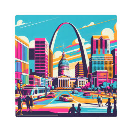 Impresión En Metal St Louis, Missouri | El Arco De La Puerta De Enlac