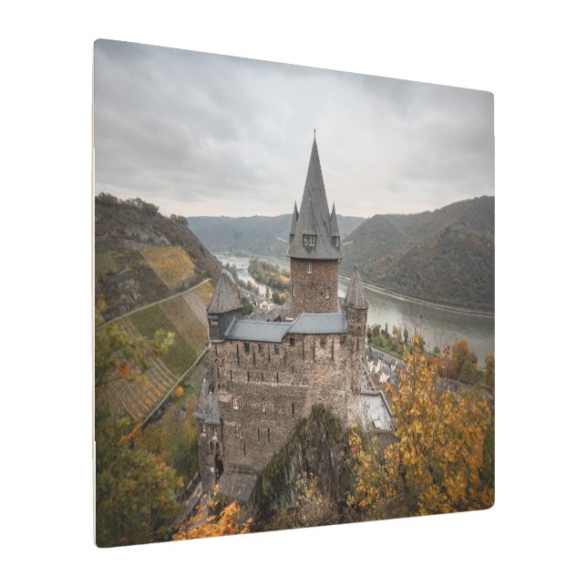 Impresión En Metal Stahleck Castle Bacharach Alemania (Angulado)