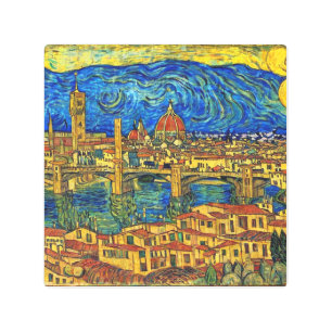 Impresión En Metal Starry Starry Night Florence Italia