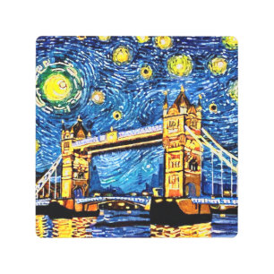 Impresión En Metal Starry Starry Night Londres Inglaterra