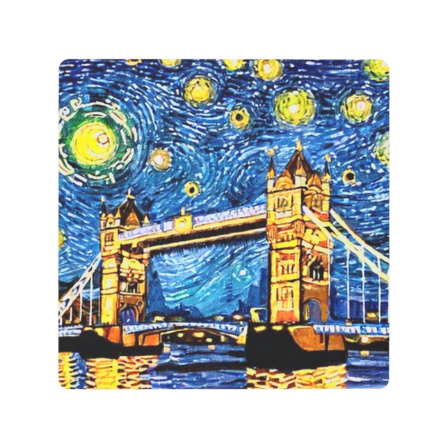 Impresión En Metal Starry Starry Night Londres Inglaterra (Anverso)