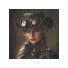 Impresión En Metal Steampunk Cowgirl