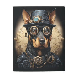 IMPRESIÓN EN METAL STEAMPUNK DOBERMAN