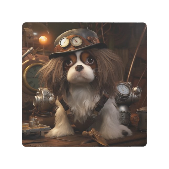 Impresión En Metal Steampunk Dog (Anverso)