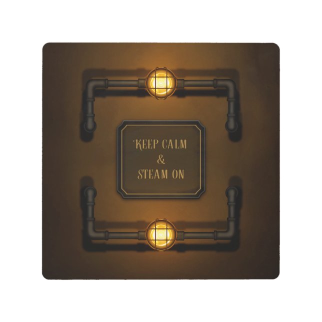 Impresión En Metal Steampunk, era de la máquina (Anverso)