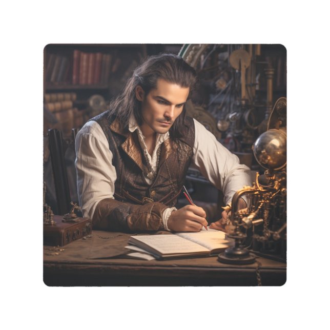 Impresión En Metal Steampunk Gentleman (Anverso)