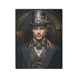 Impresión En Metal Steampunk Gentleman