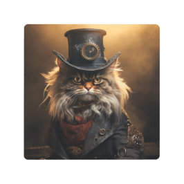 Impresión En Metal Steampunk Grumpy Cat