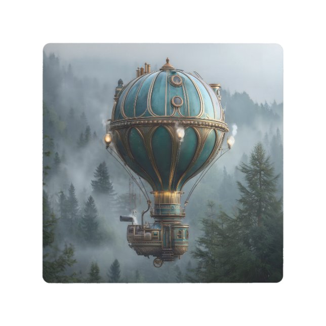 Impresión En Metal Steampunk Hot Air Balloon (Anverso)