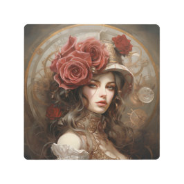 Impresión En Metal Steampunk Lady