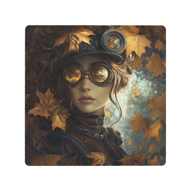 Impresión En Metal Steampunk Lady (Anverso)