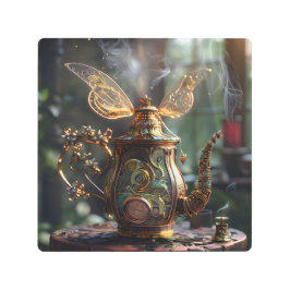 Impresión En Metal Steampunk Teapot