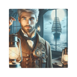 Impresión En Metal Steampunk Vintage Victorian Lighthouse Keeper