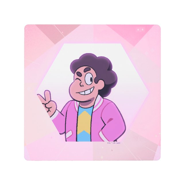 Impresión En Metal Steven Universe | Retrato de diamante rosa (Anverso)