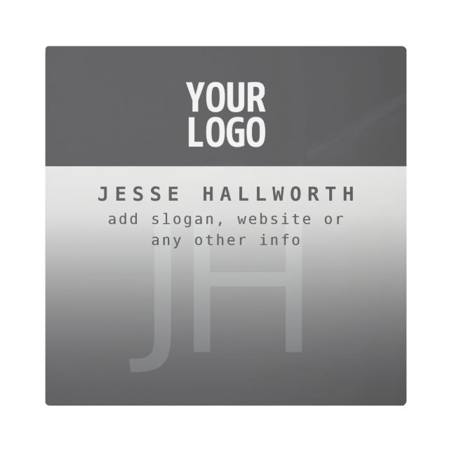 Impresión En Metal Su logotipo, nombre comercial y monograma (Anverso)