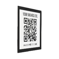 Su nombre comercial y código QR editable