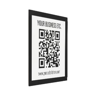 Impresión En Metal Su nombre comercial y código QR editable