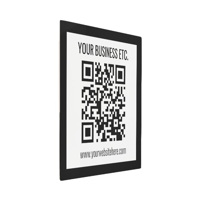 Impresión En Metal Su nombre comercial y código QR editable (3/4)
