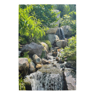 Impresión En Metal Suave Escena de Cascada Tranquila Belleza Natural