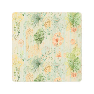 Impresión En Metal Sueño Botánico Suave