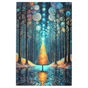 Impresión En Metal Sueño feriado irlandés 🎄 brillante árbol navideño