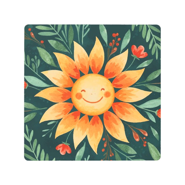 Impresión En Metal Sunflower flower (Anverso)