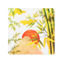 Sunrise Japonesa Oriental Con Bambú