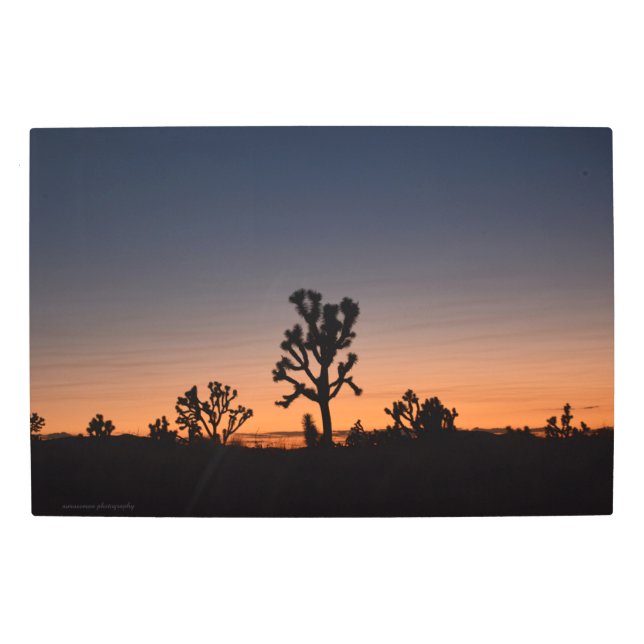 Impresión En Metal Sunset Joshua Trees (Anverso)