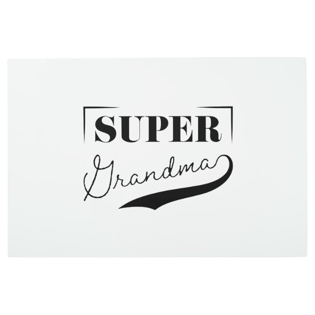 Impresión En Metal Super Abuela (Anverso)