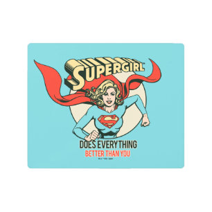Impresión En Metal Supergirl Hace Todo Mejor Que Tú