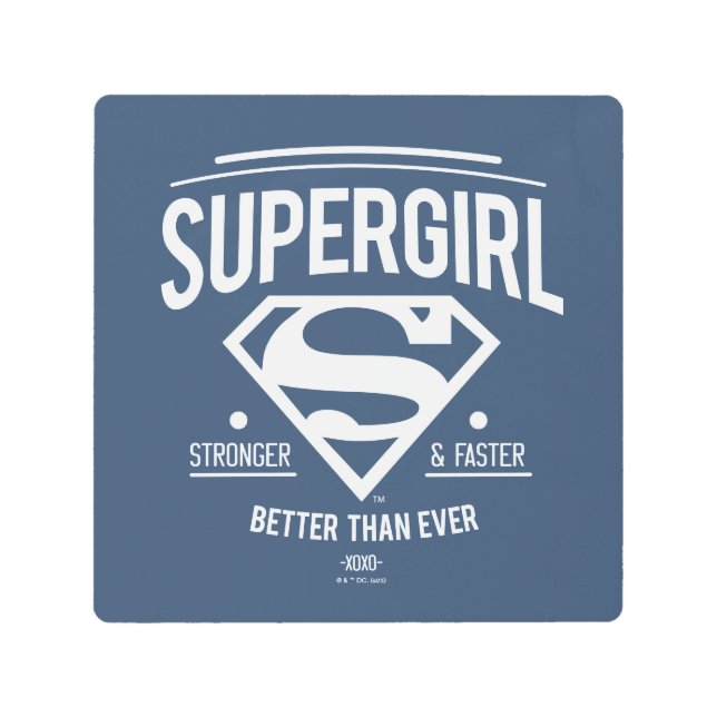 Impresión En Metal Supergirl mejor que nunca retro gráfico (Anverso)