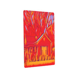 Impresión En Metal Surburbs Red Flaming