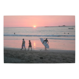 Impresión En Metal Surfista al atardecer en Tamarindo, Costa Rica