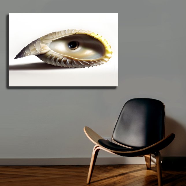 Impresión En Metal Surreal Seashell Eye Wall Art (Subido por el creador)