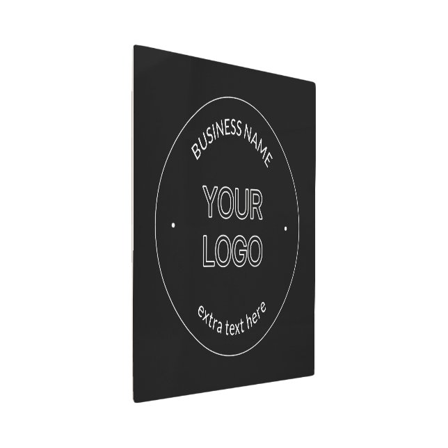 Impresión En Metal Sustitución del logotipo editable y nombre comerci (3/4)