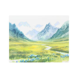 Impresión En Metal Susurro alpino: pradera bajo los picos