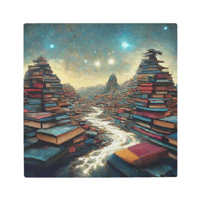 Impresión En Metal Susurros entre los cañones de los libros (Anverso)