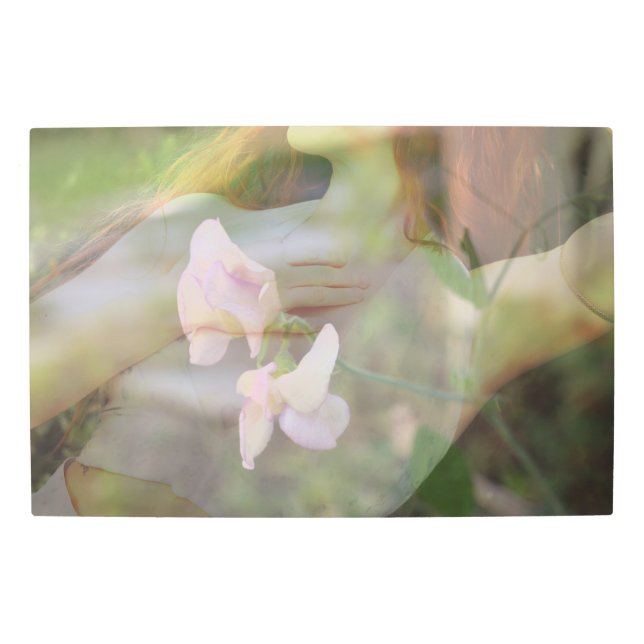 Impresión En Metal Sweet Pea Metalizado Wall Art (Anverso)