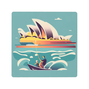 Impresión En Metal Sydney Opera House Australia pintura recuerdo