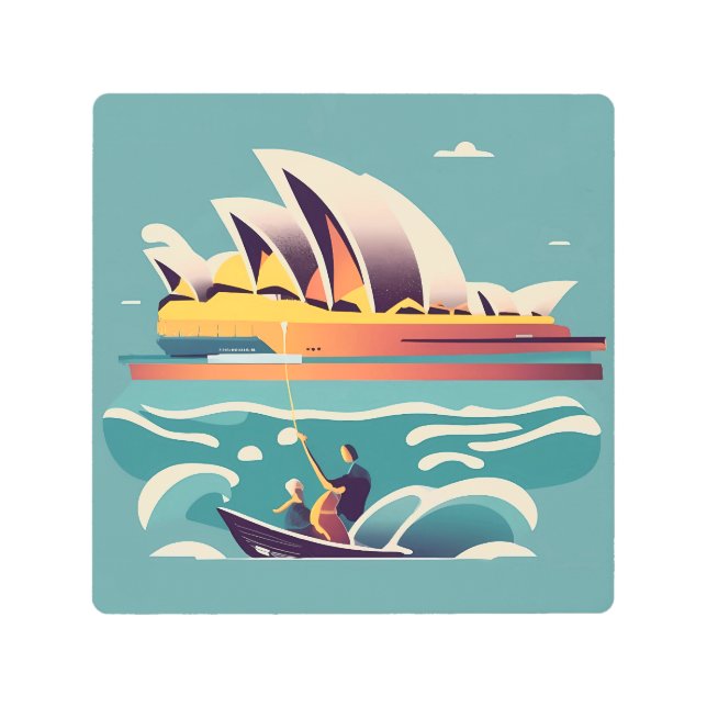 Impresión En Metal Sydney Opera House Australia pintura recuerdo (Anverso)