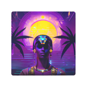 Impresión En Metal Synthwave Pharaoh