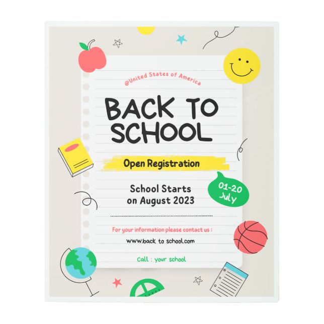 Impresión En Metal tableros de anuncios de bienvenida (Anverso)