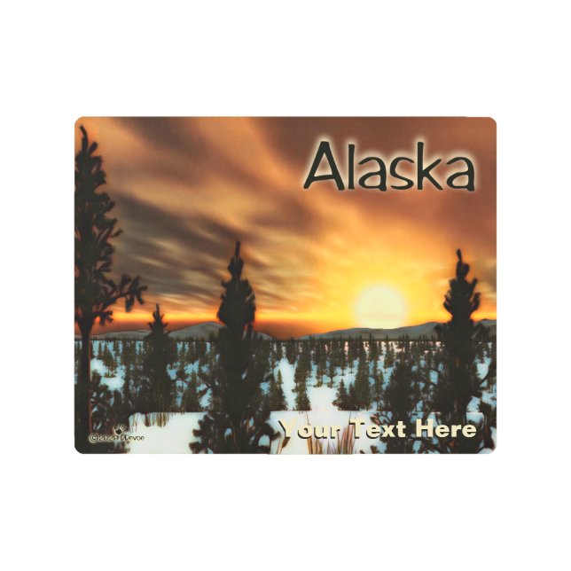 Impresión En Metal Taiga Sun - Alaska (Anverso)