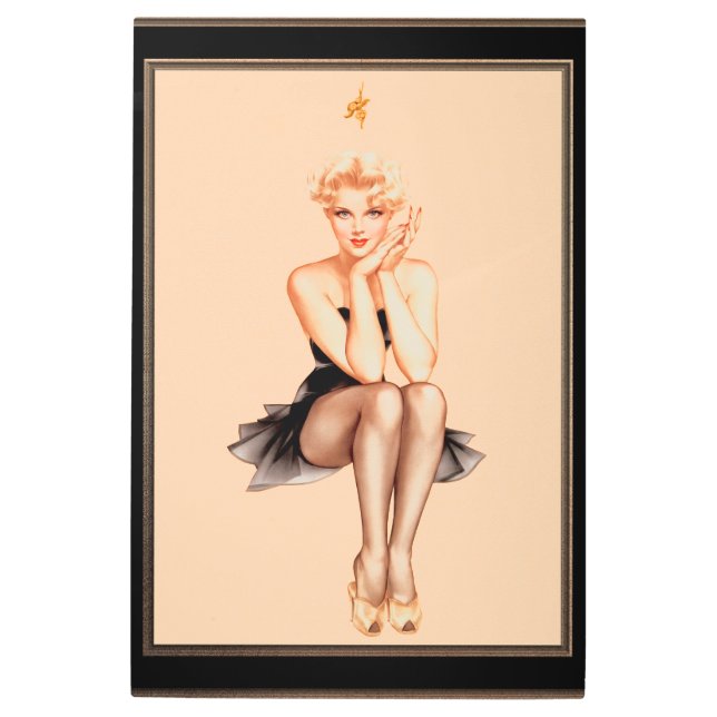 Impresión En Metal Tapa de Varga Chica de Alberto Vargas (Anverso)