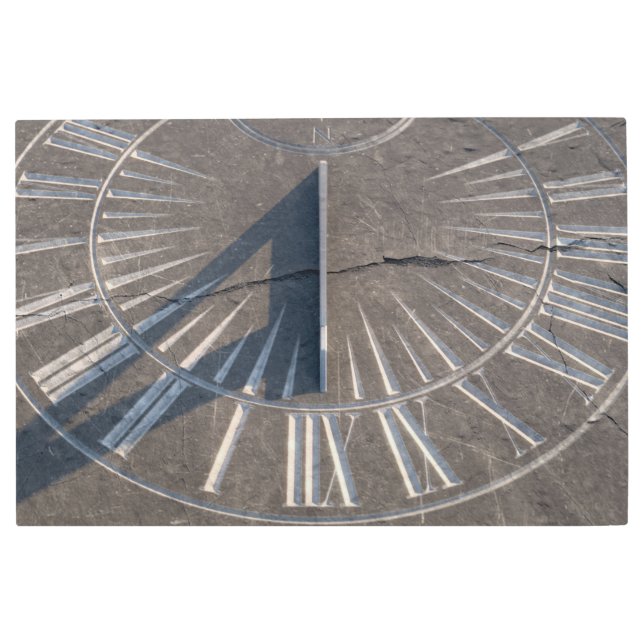 Impresión En Metal Tarjeta de piedra Sundial On Stone (Anverso)