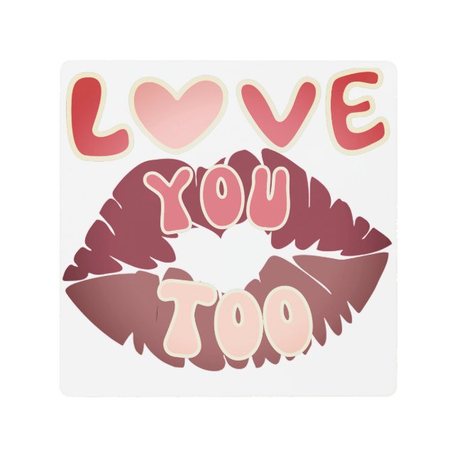 Impresión En Metal Te AMO los regalos Personalizados para el Gran Día (Anverso)