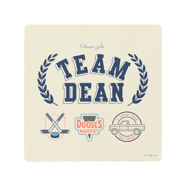 Impresión En Metal Team Dean Gilmore Girls Design (Anverso)