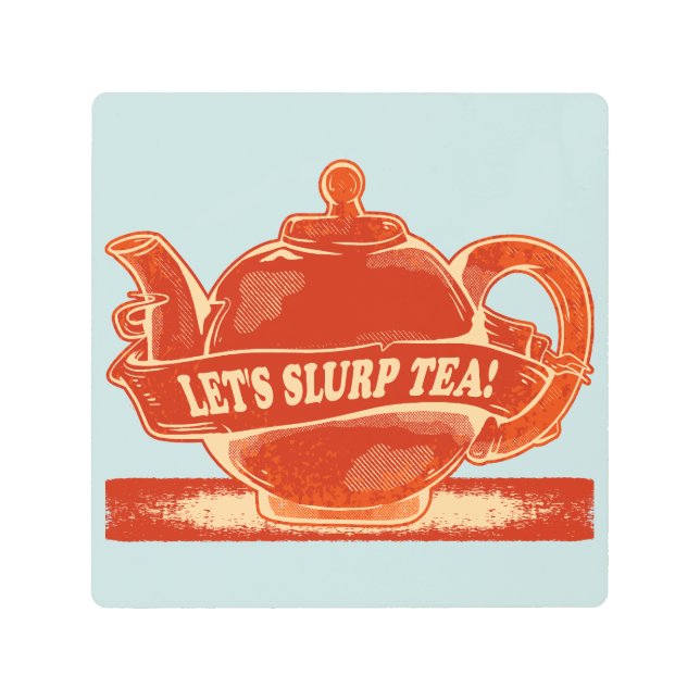 Impresión En Metal Teapot Funny Bebe Tea (Anverso)