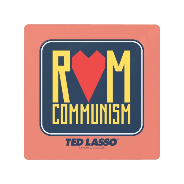Impresión En Metal Ted Lasso | Gráfico del Comunismo Rom (Anverso)