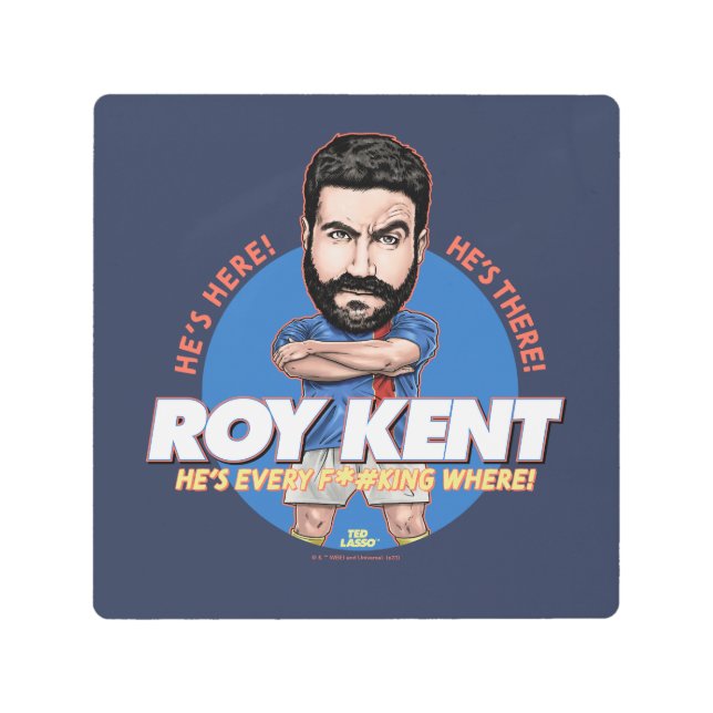 Impresión En Metal Ted Lasso | Roy Kent Bobblehead (Anverso)